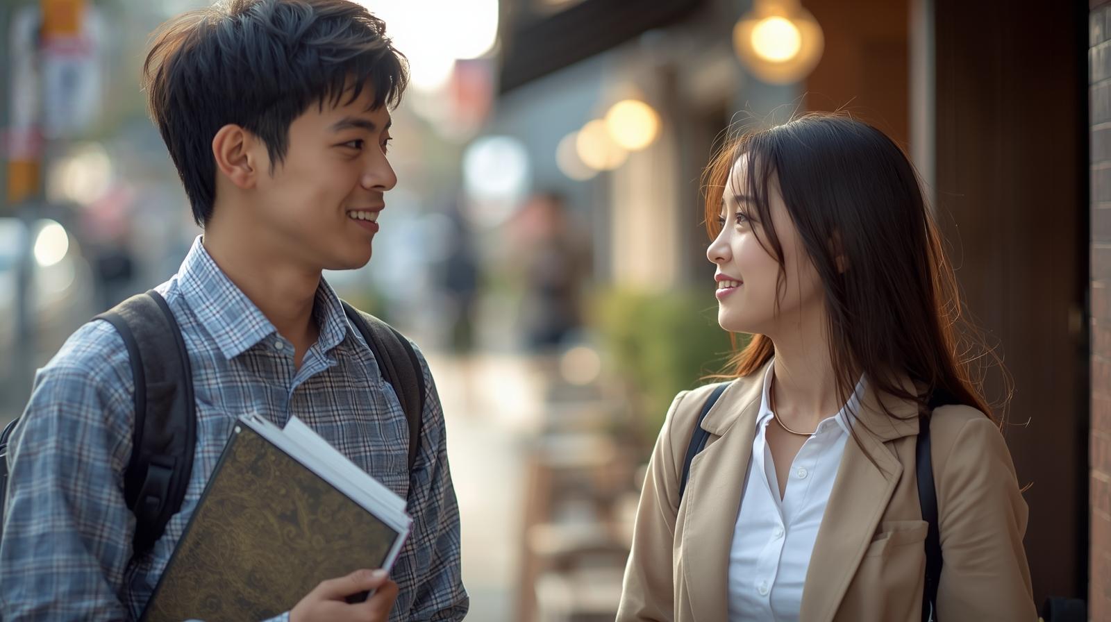 男女２人の写真